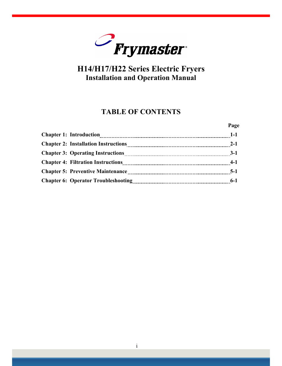 International kessel service | Frymaster H14 User Manual | Page 3 / 33