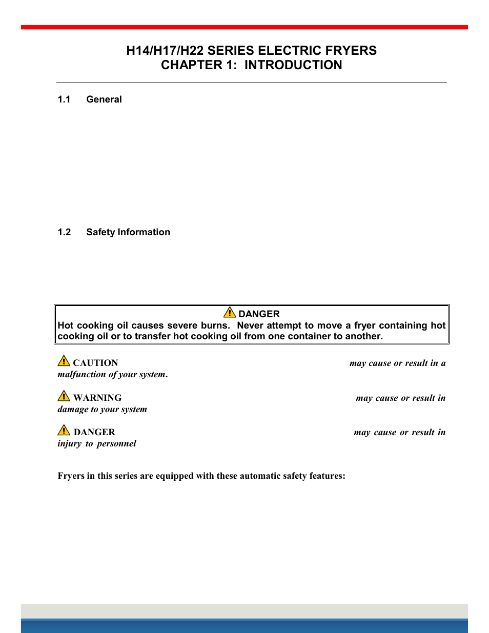 International kessel service | Frymaster H14 User Manual | Page 4 / 33