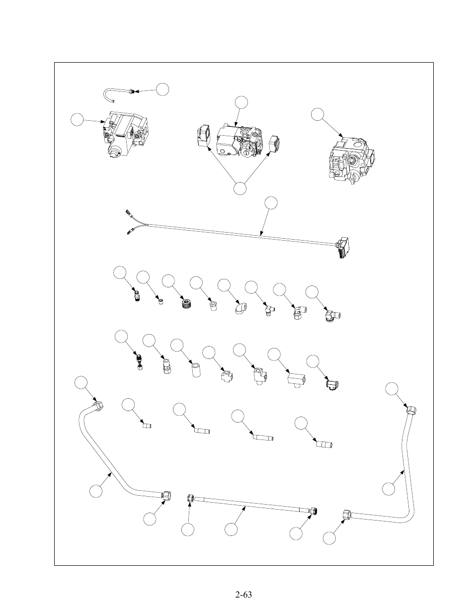 2 gas valves, gas lines and fittings | Frymaster H50 Series User Manual | Page 126 / 138