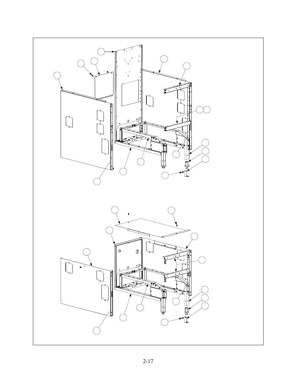 6 filter magic add-on cabinetry, See page 2-10 for access opening covers | Frymaster H50 Series User Manual | Page 80 / 138