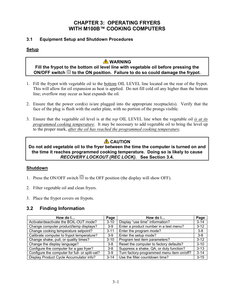 2 finding information | Frymaster H52 Series User Manual | Page 14 / 48