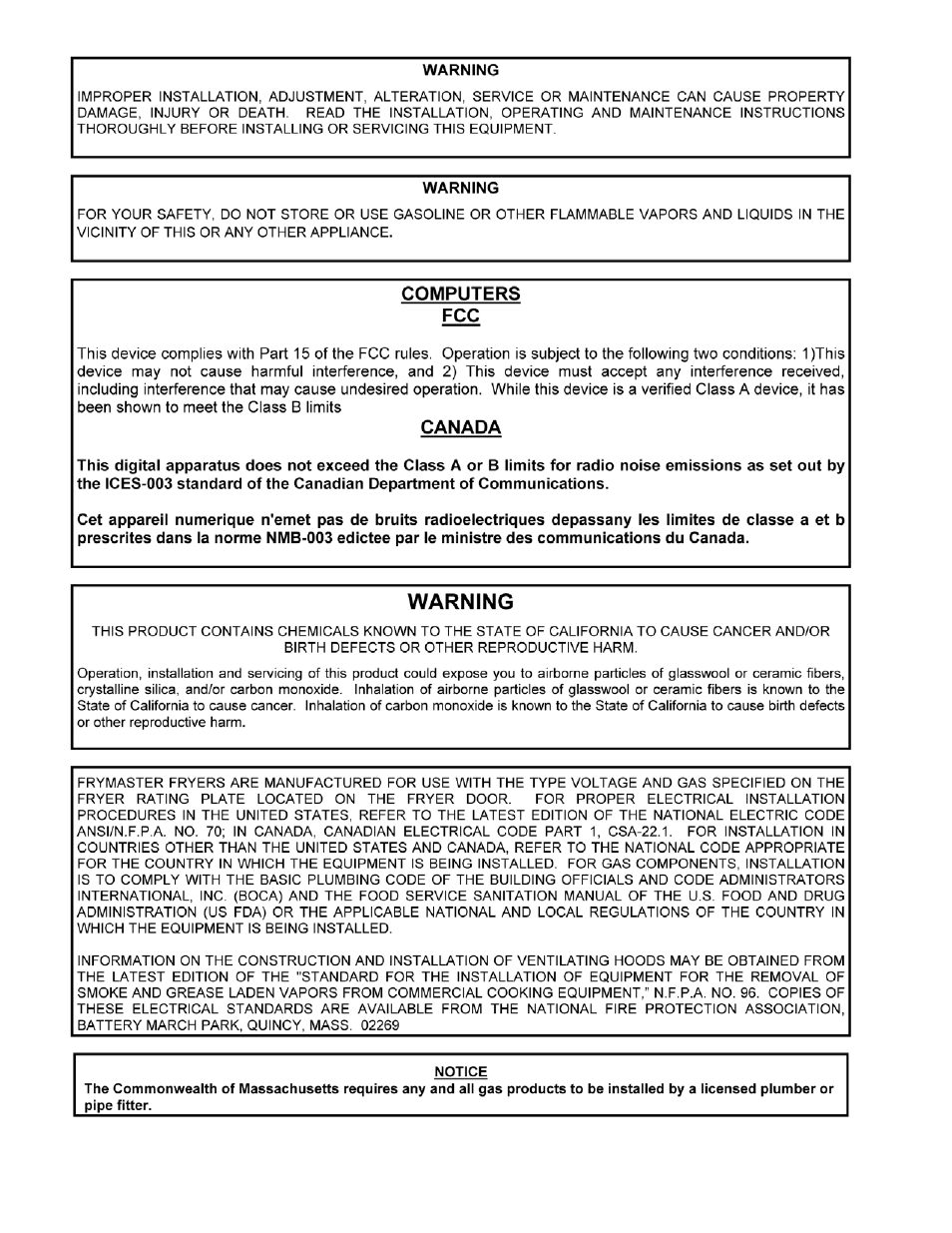 Frymaster H52 Series User Manual | Page 2 / 48