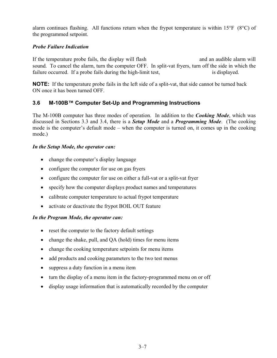 Frymaster H52 Series User Manual | Page 20 / 48