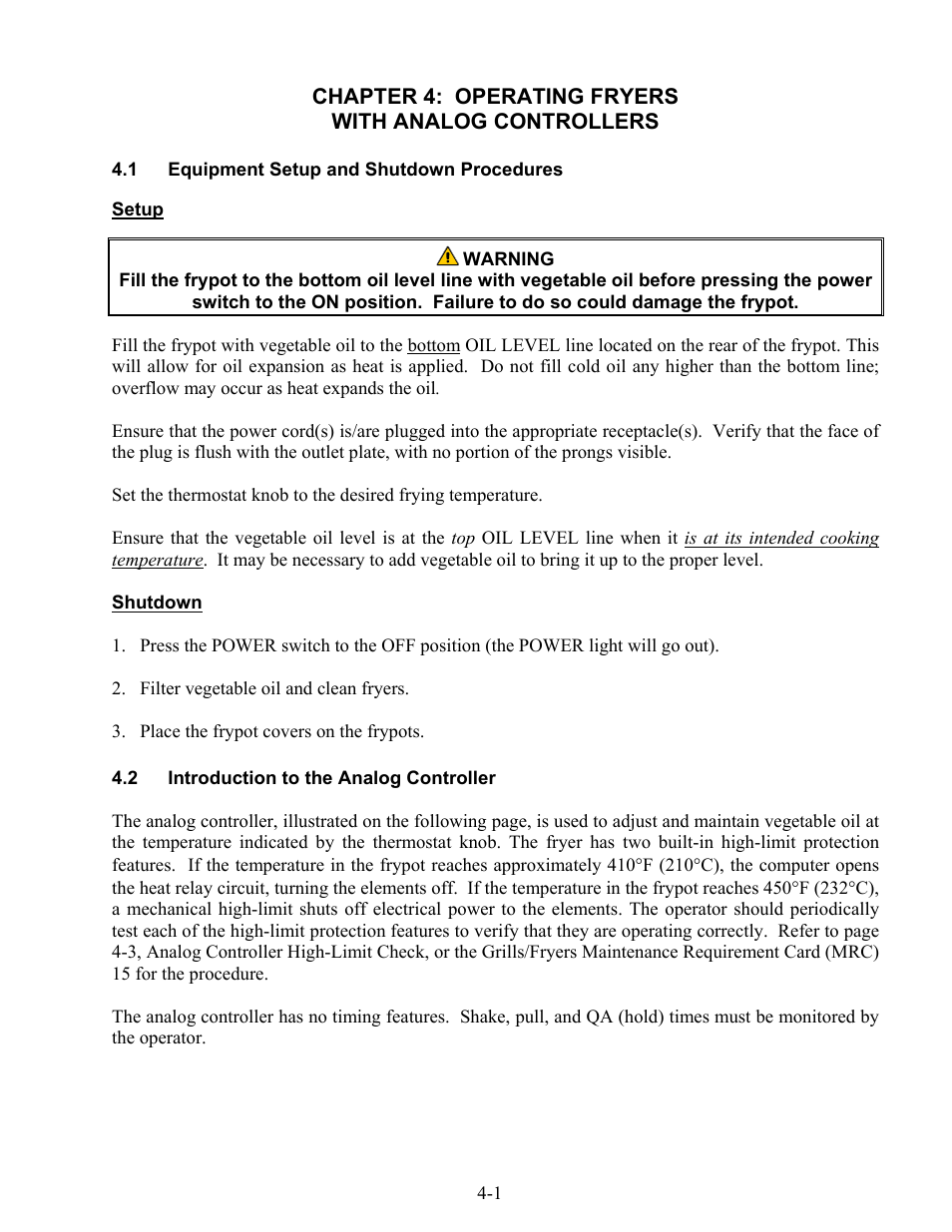 Frymaster H52 Series User Manual | Page 29 / 48