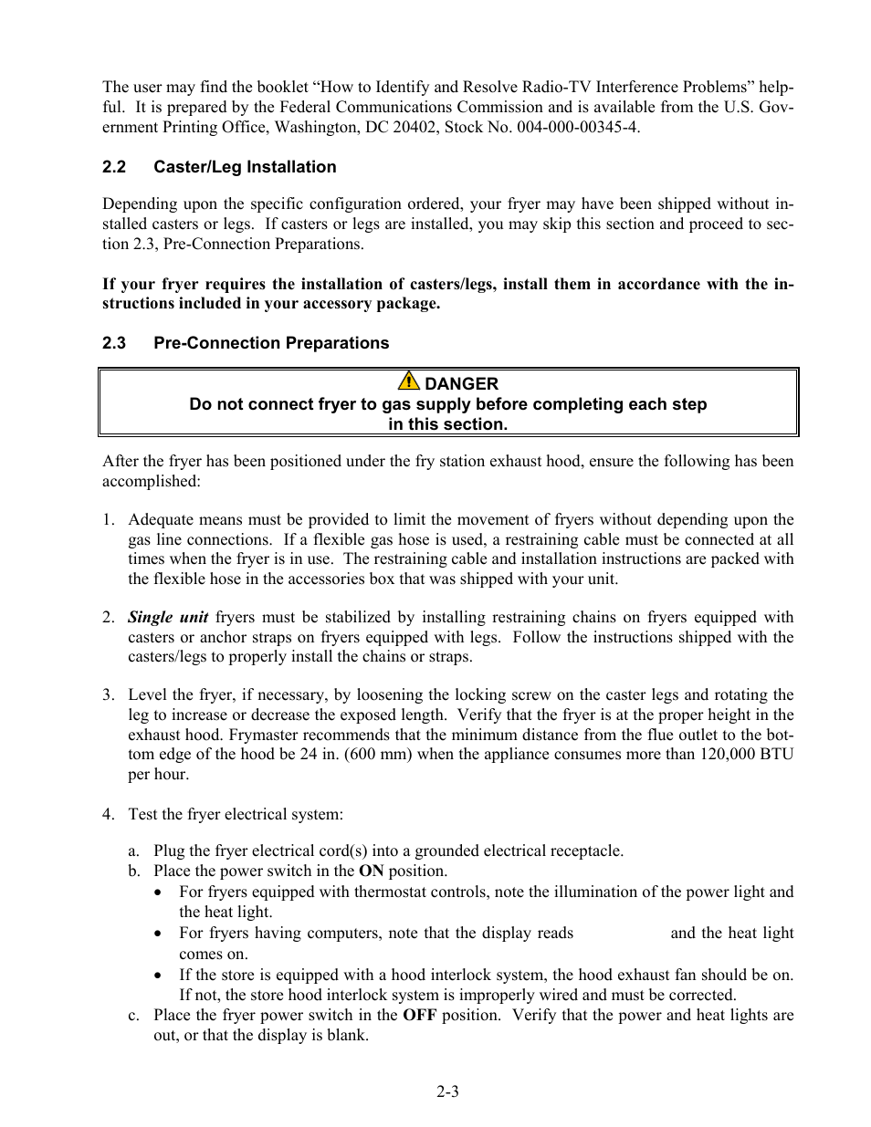 Frymaster H52 Series User Manual | Page 8 / 48