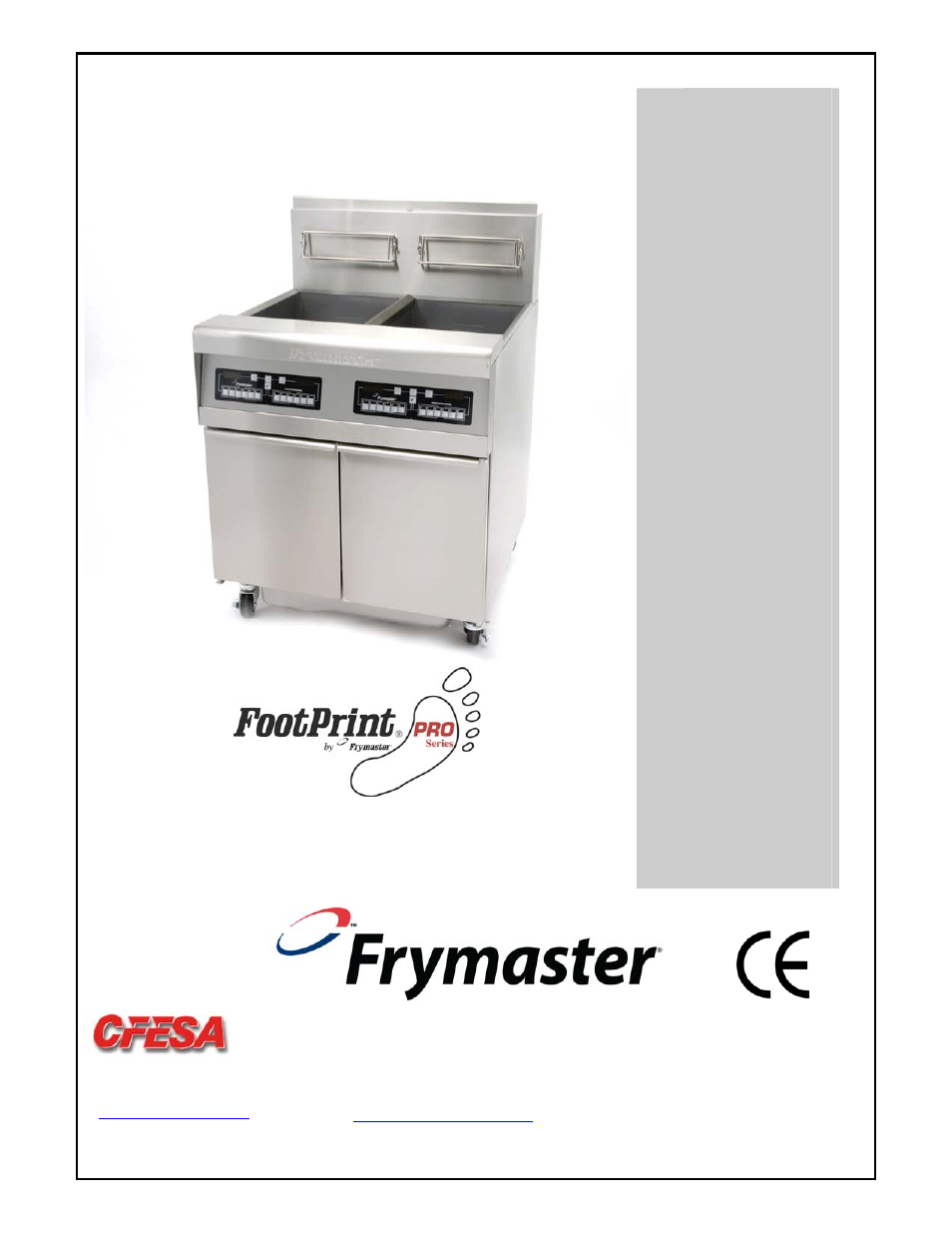Frymaster FOOTPRINT H50 User Manual | 100 pages