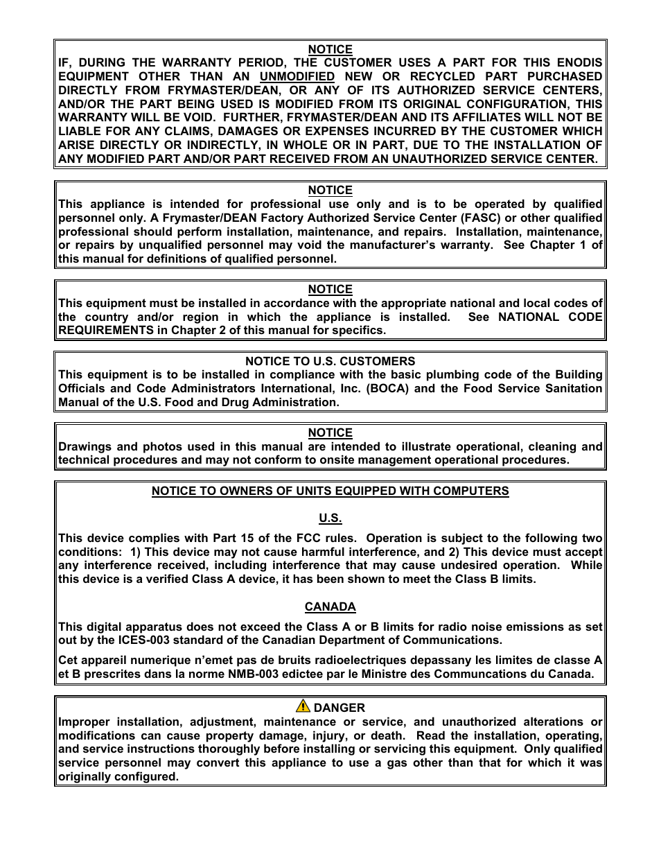 Frymaster 45 Series User Manual | Page 2 / 86