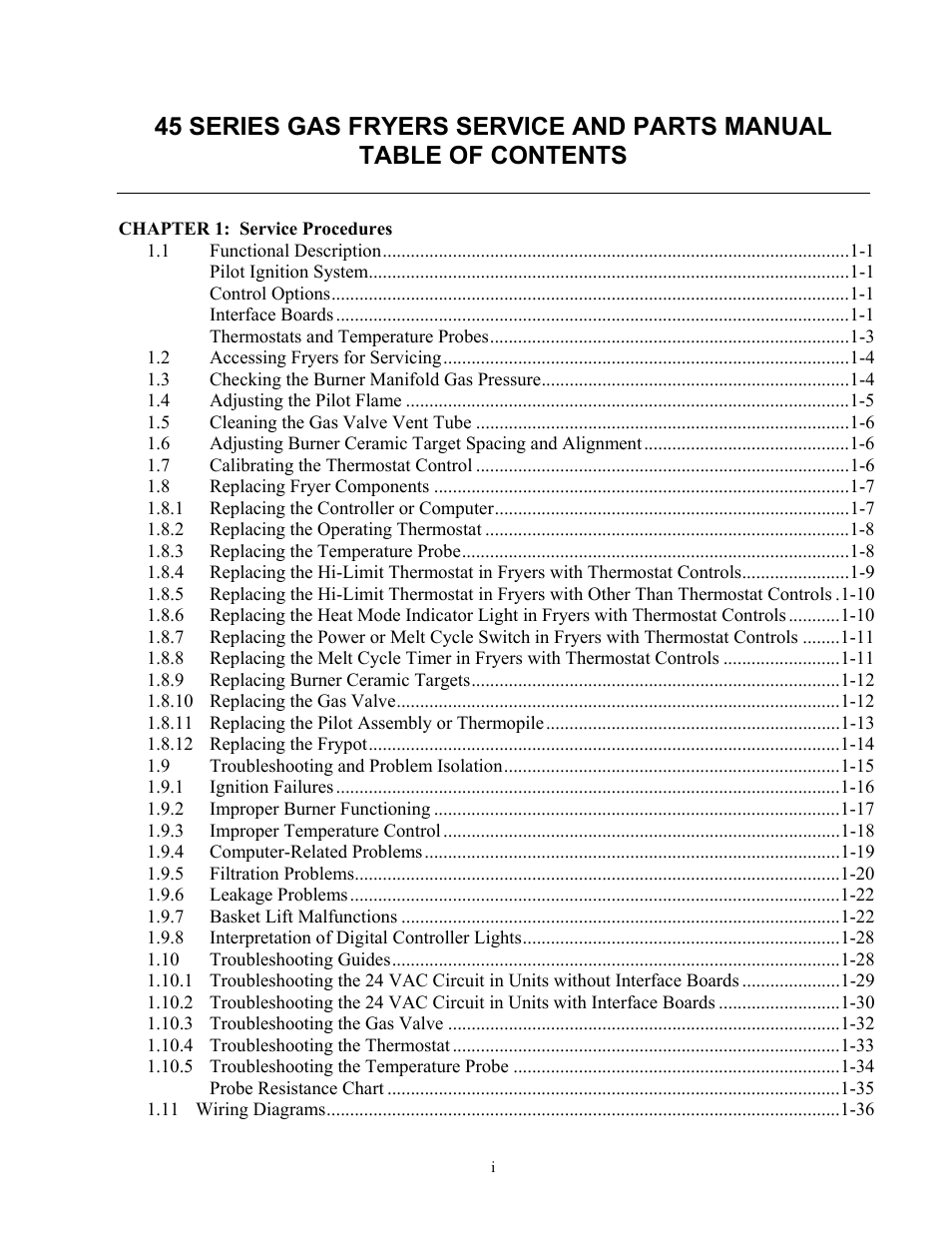 Frymaster 45 Series User Manual | Page 4 / 86