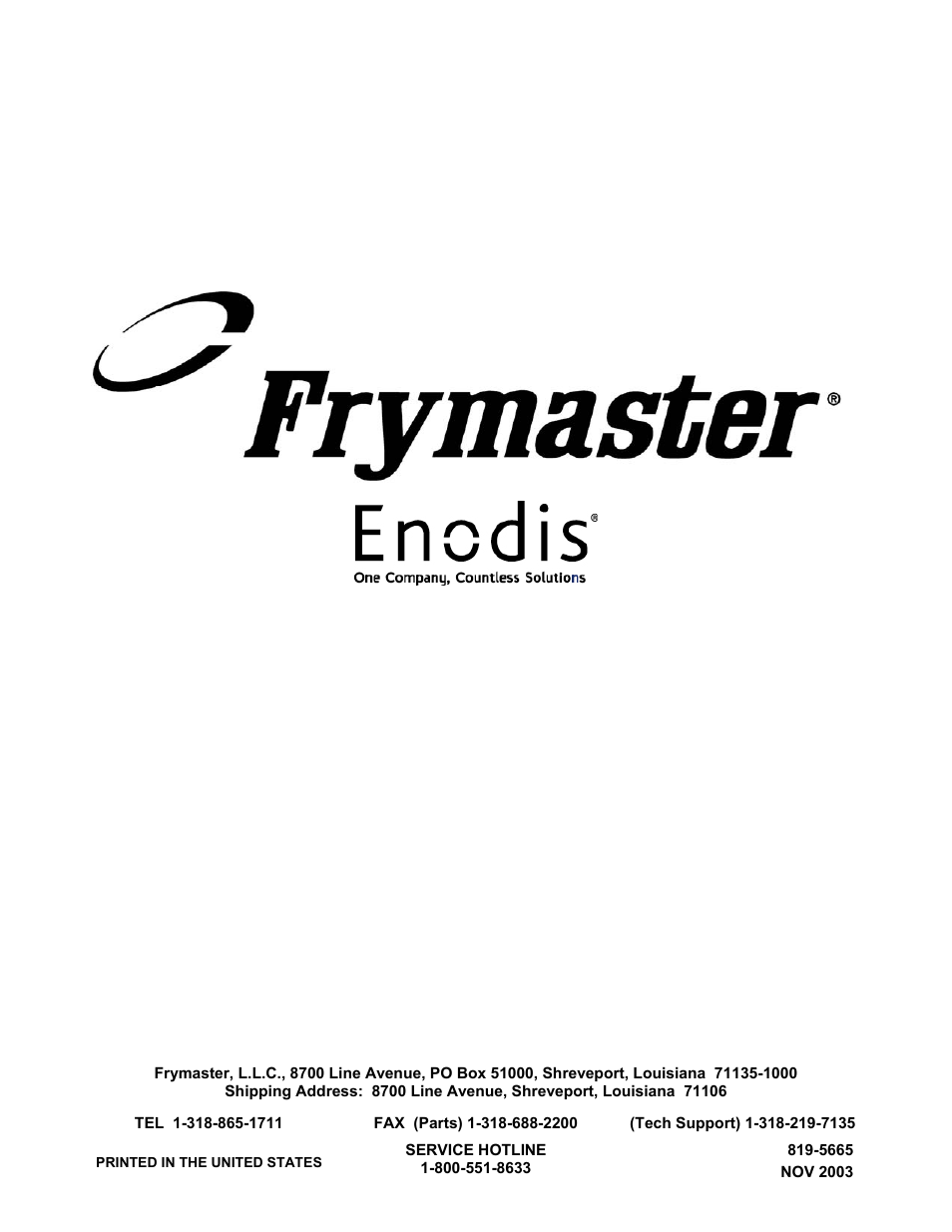 Frymaster 45 Series User Manual | Page 86 / 86