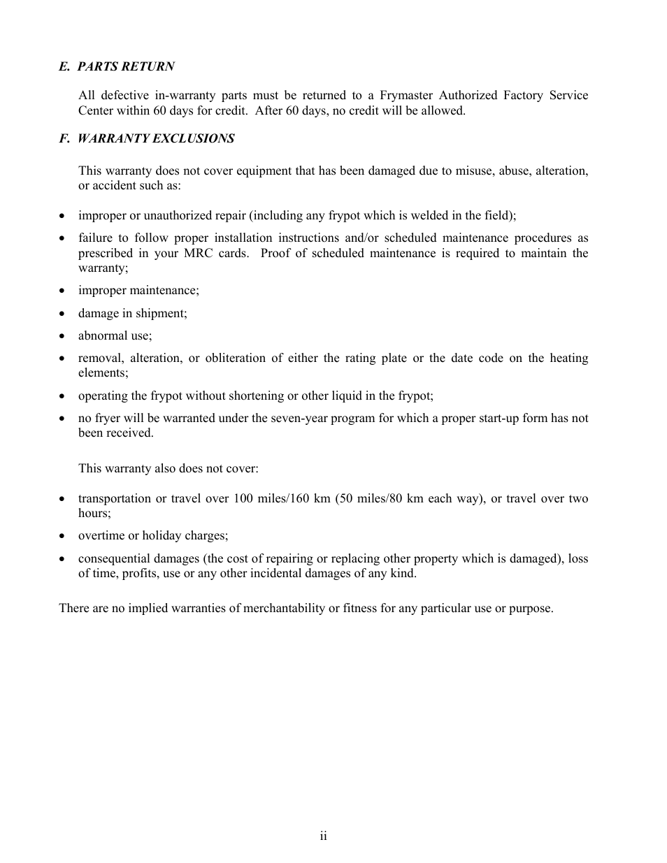 Frymaster BIPH14 series User Manual | Page 4 / 54