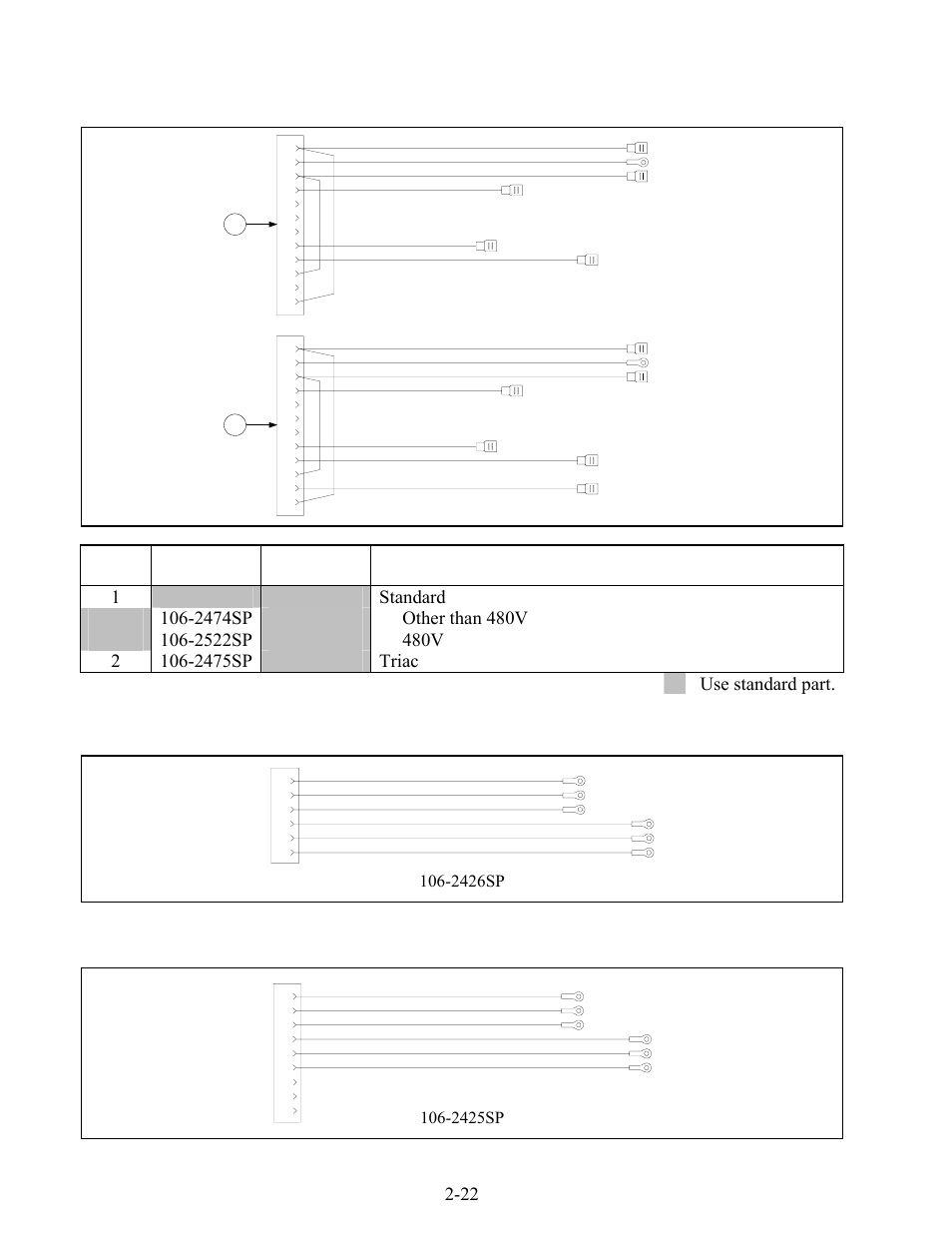 Item, Part, 2426sp | 2425sp, Standard, Euro-look | Frymaster BIPH14 series User Manual | Page 42 / 54