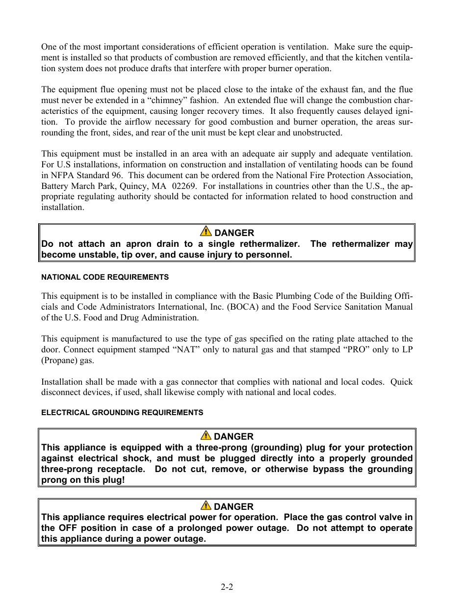 Frymaster Gas Rethermalizers FBKR18 Series User Manual | Page 10 / 60