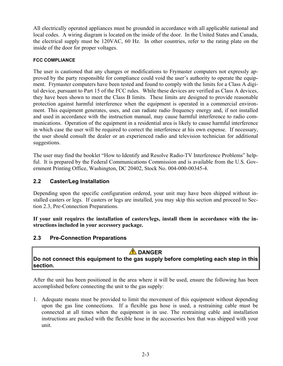 Frymaster Gas Rethermalizers FBKR18 Series User Manual | Page 11 / 60