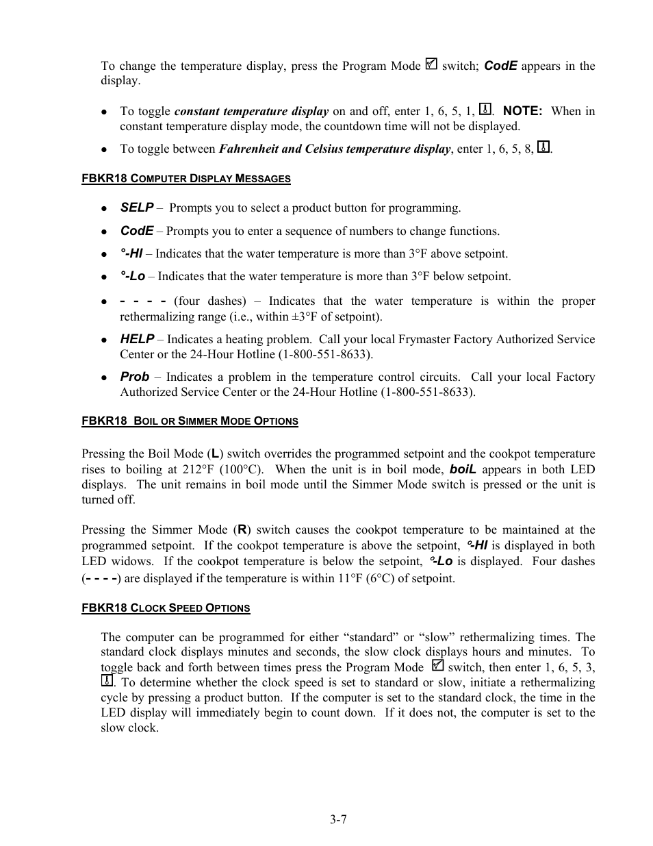 Frymaster Gas Rethermalizers FBKR18 Series User Manual | Page 21 / 60