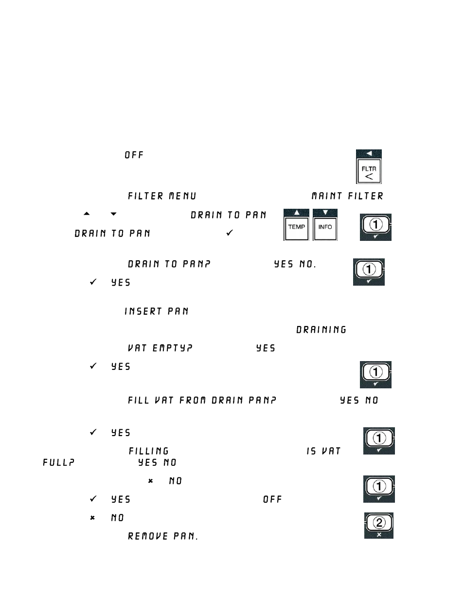 2 drain to pan | Frymaster SERIES GEN II LOVTM BIGLA30 User Manual | Page 44 / 86