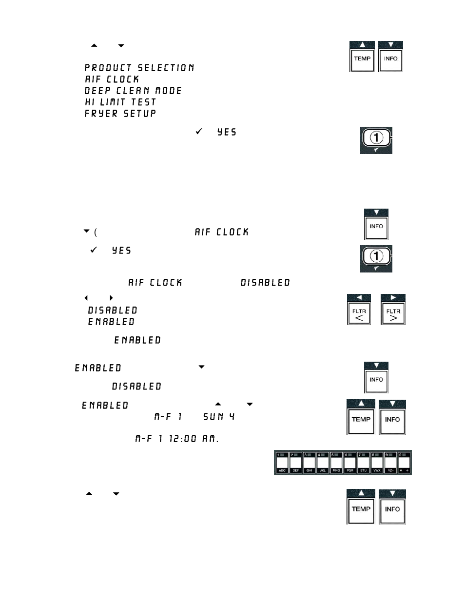 1 aif clock | Frymaster SERIES GEN II LOVTM BIGLA30 User Manual | Page 48 / 86