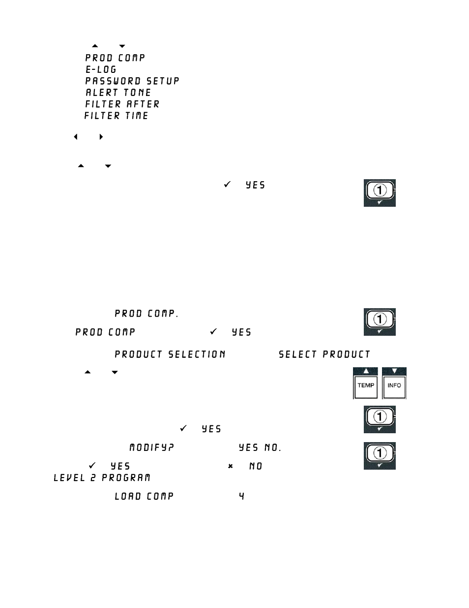 1 product comp mode | Frymaster SERIES GEN II LOVTM BIGLA30 User Manual | Page 54 / 86