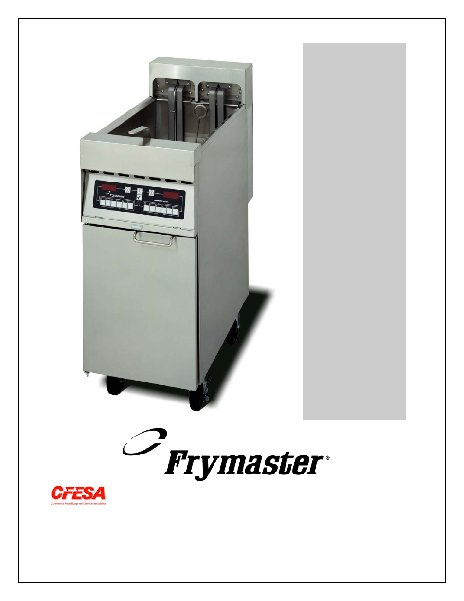 Frymaster H20.5 SERIES User Manual | 42 pages