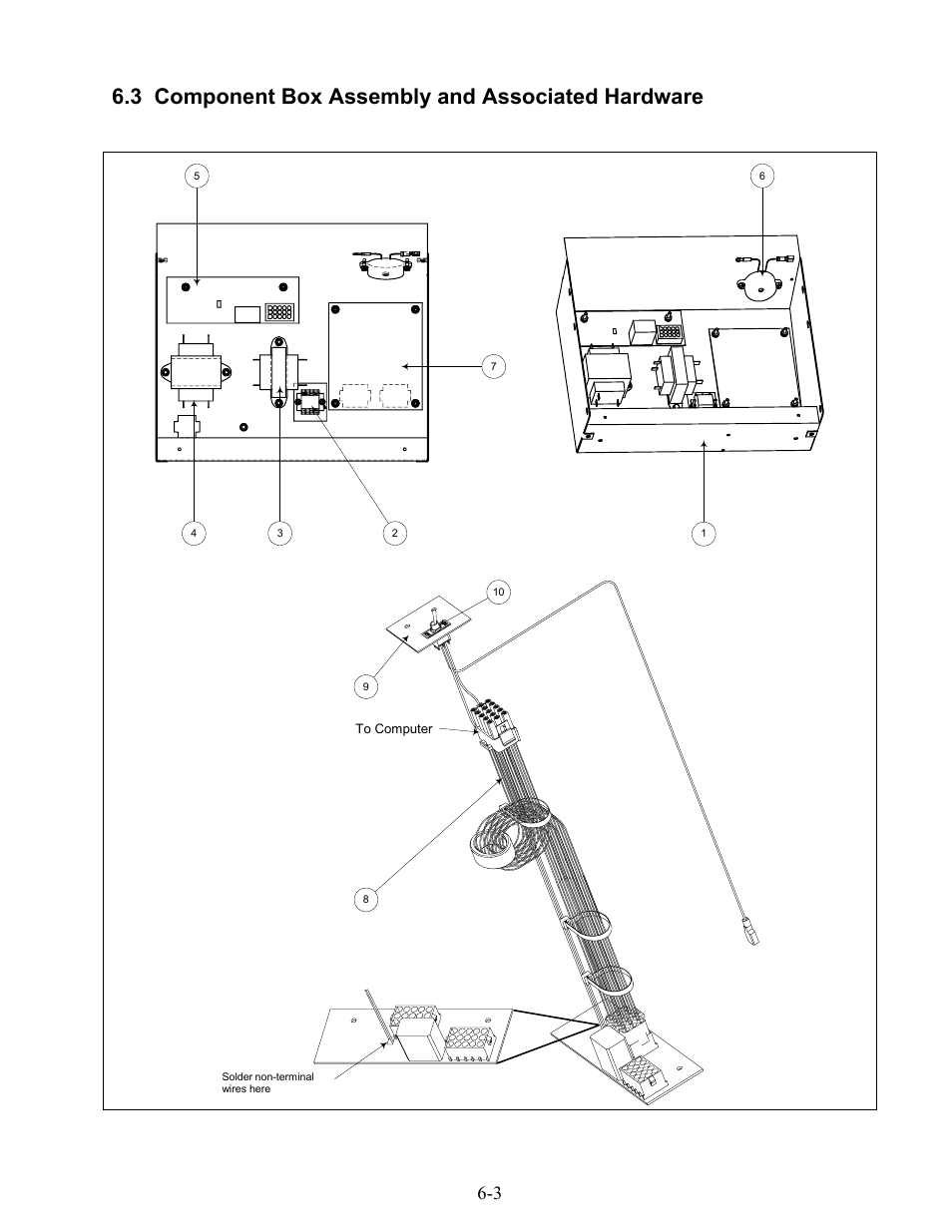 3 component box assembly and associated hardware | Frymaster H20.5 SERIES User Manual | Page 33 / 42