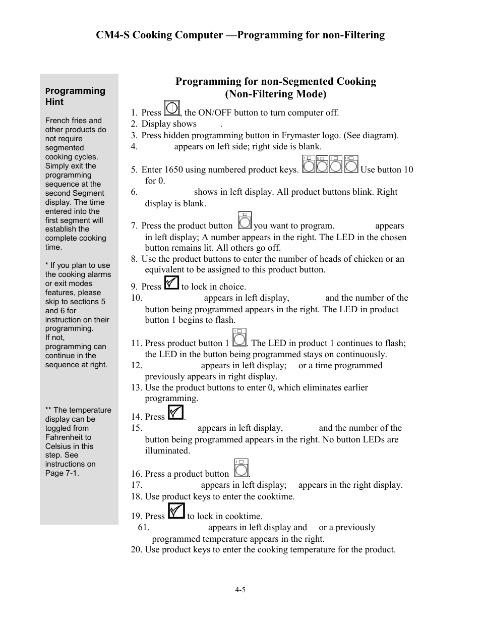 Frymaster cm45 s User Manual | Page 18 / 26