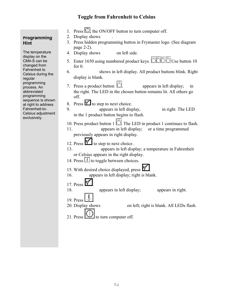 Frymaster cm45 s User Manual | Page 23 / 26
