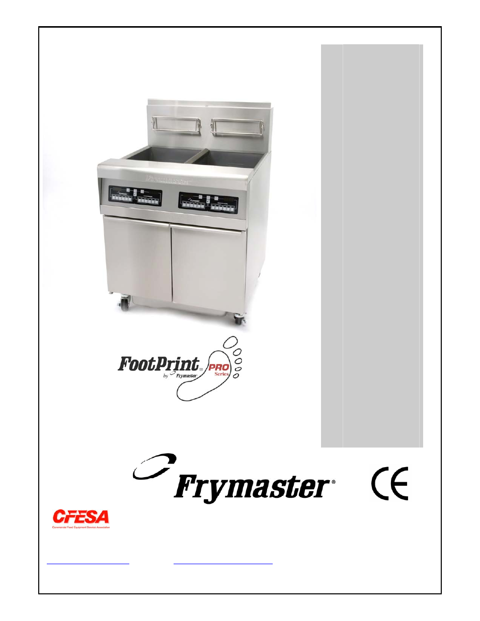 Frymaster Pro H55-Series User Manual | 50 pages