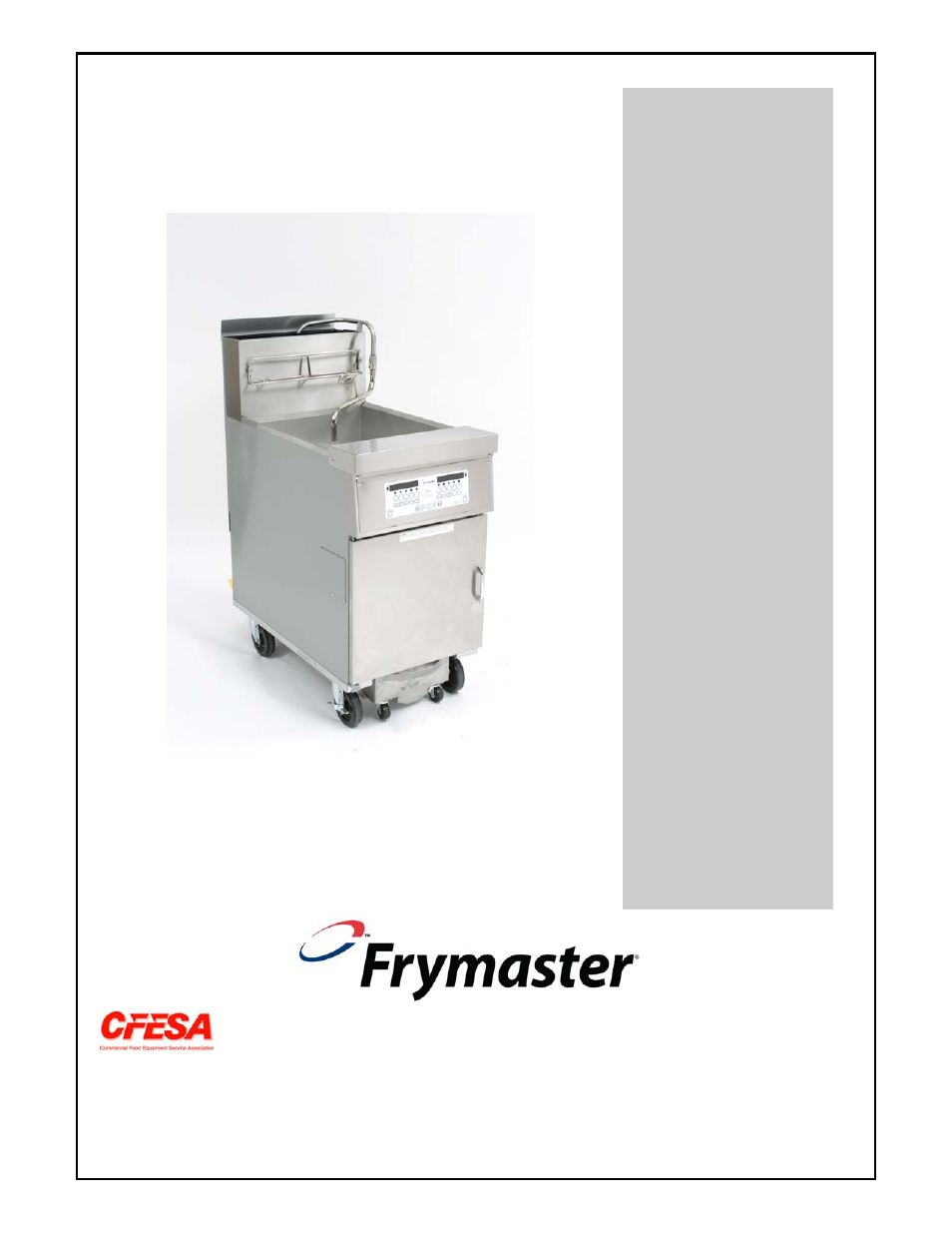 Frymaster COOL ZONE SERIES KSCF18G User Manual | 66 pages