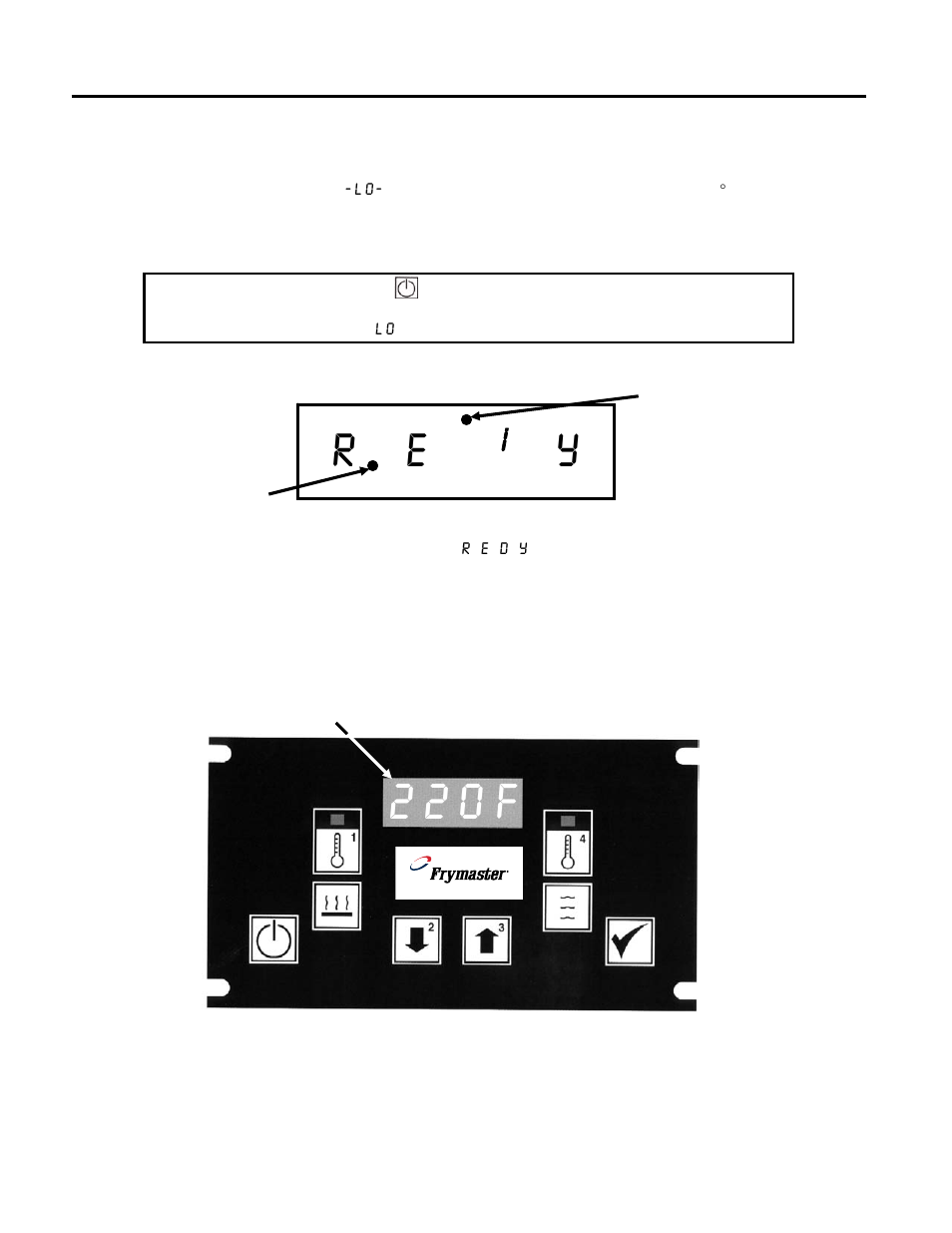 220f, R e y | Frymaster Heated Landing Zone HLZ User Manual | Page 8 / 11