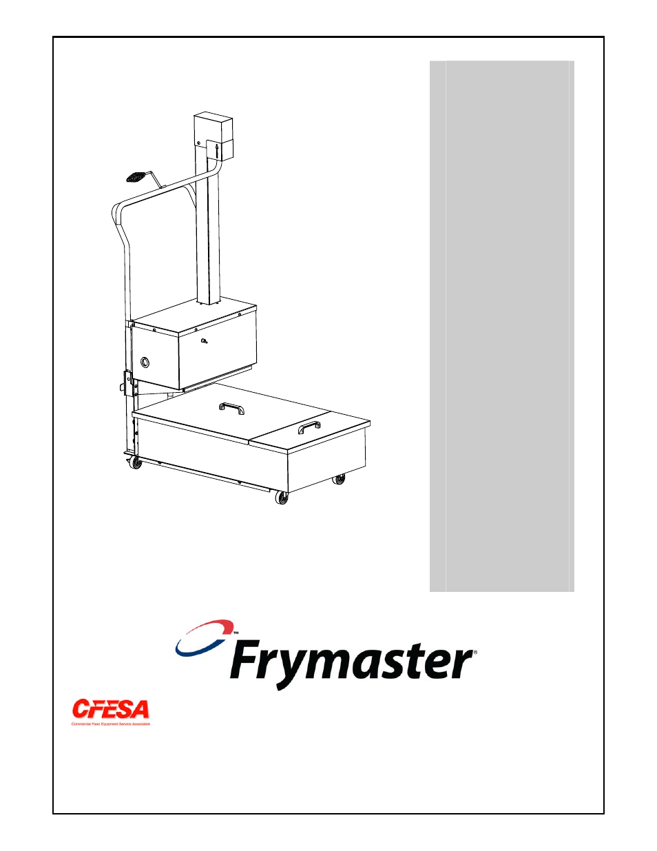 Frymaster YPF95 User Manual | 26 pages