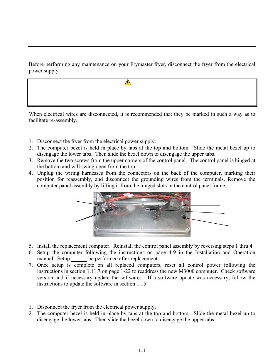 Biela14 series gen ii lov, Electric fryers chapter 1: service procedures | Frymaster LOV BIELA14 User Manual | Page 8 / 96
