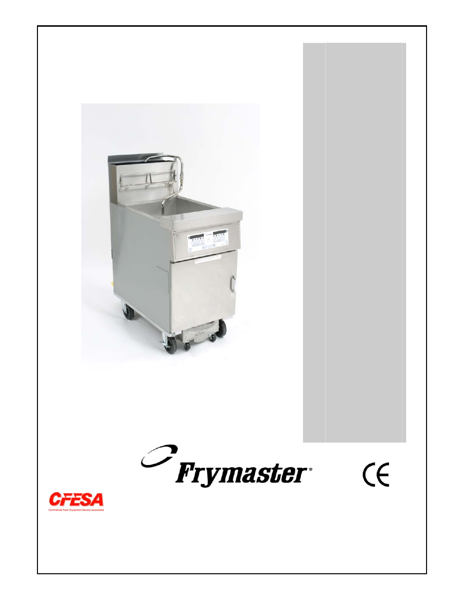 Frymaster KSCF18G Series User Manual | 90 pages