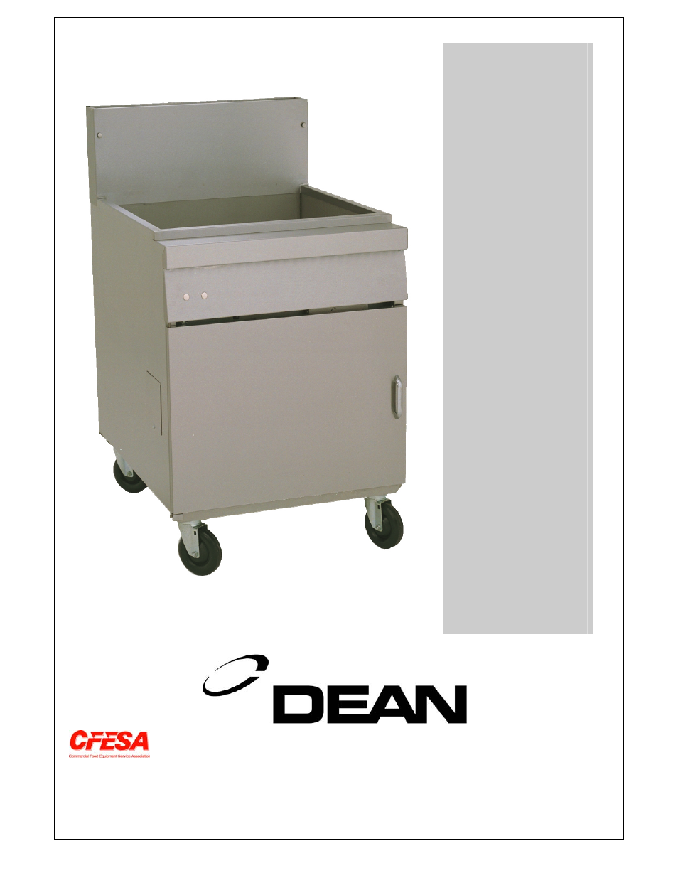 Frymaster Dean 1824E User Manual | 42 pages