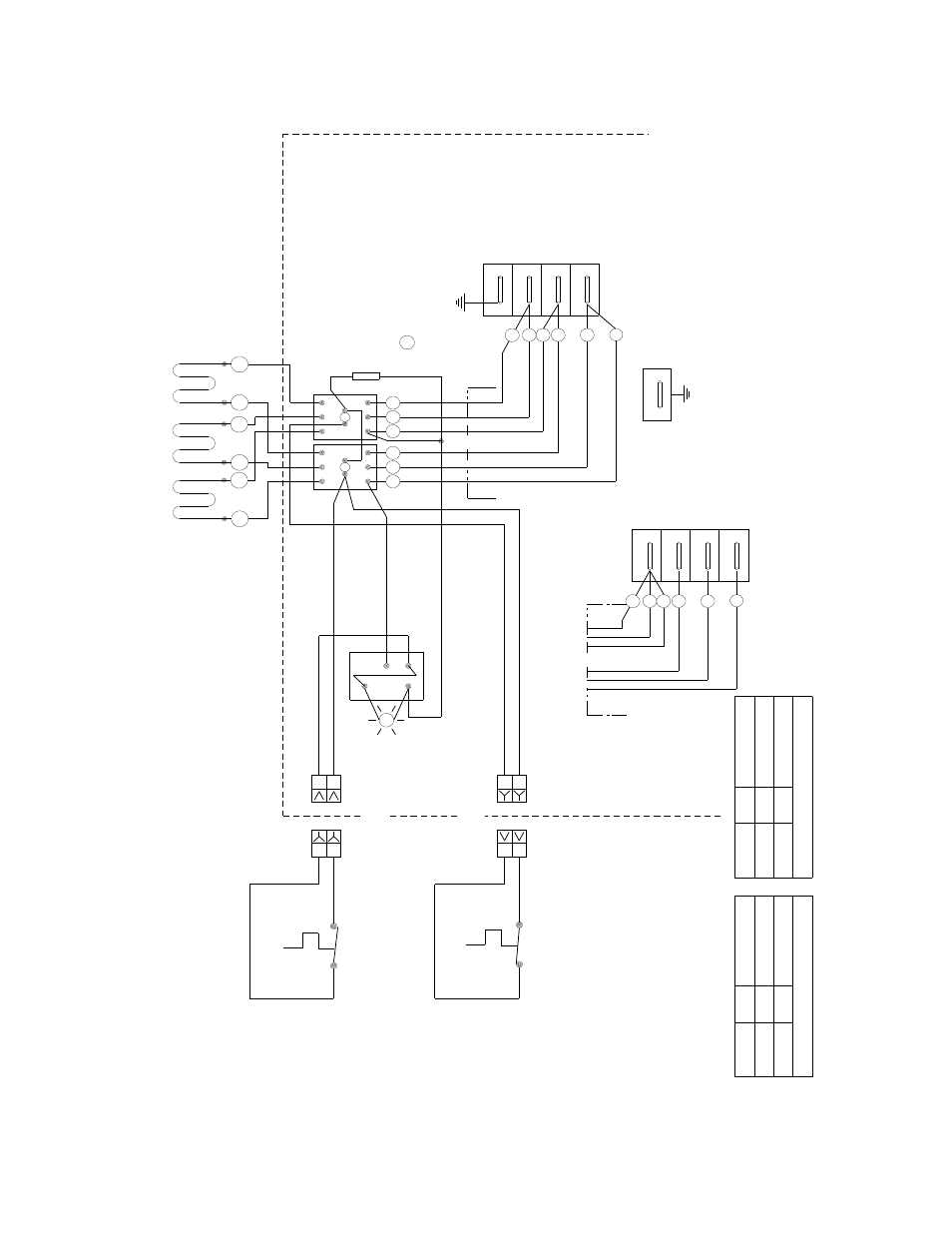 Wiring diagram, Contactor box heater wireway assembly, Assembly | Ground, Fuse contactors, 5 amp high limit thermostat, Heating elements, Terminal, 2 pin amp | Frymaster Super Runner 38 Series User Manual | Page 15 / 16