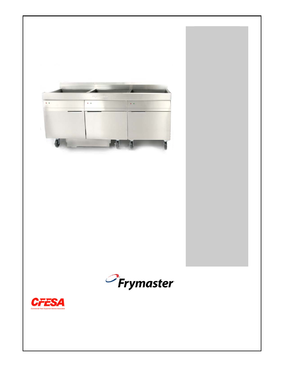 Frymaster YSCFC24 User Manual | 40 pages