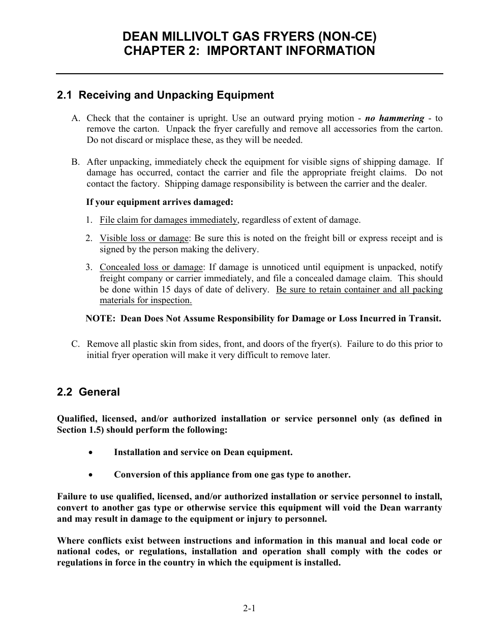 Frymaster SM60 User Manual | Page 11 / 40