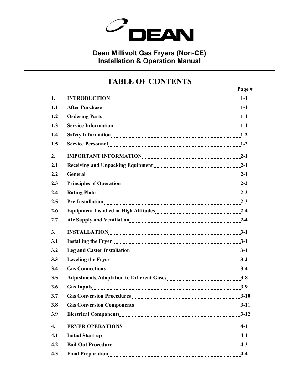 Frymaster SM60 User Manual | Page 4 / 40
