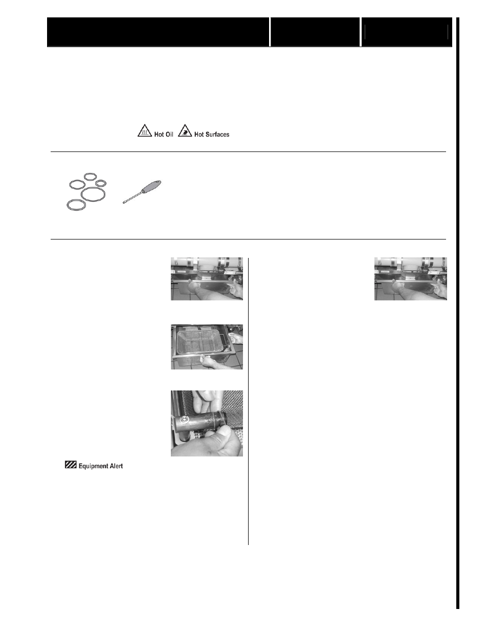 Replace filter o-rings quarterly fr 2 q3 | Frymaster M2000 User Manual | Page 19 / 26