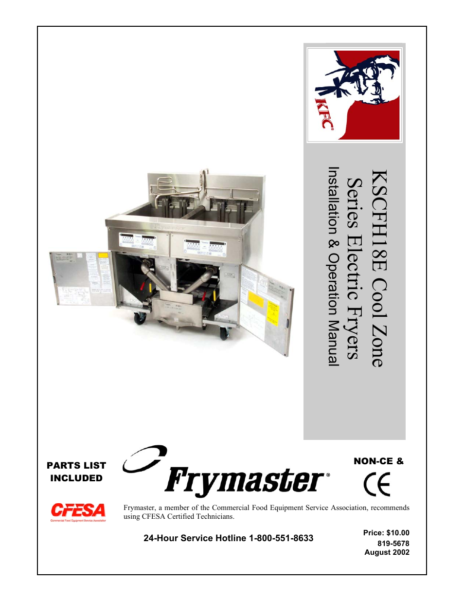 Frymaster FLYMASTER KSCFH18E User Manual | 58 pages