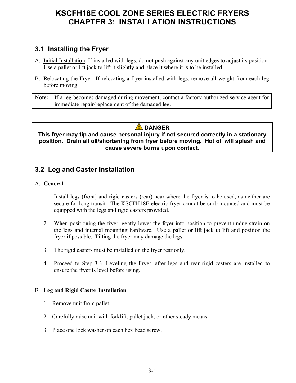 Frymaster FLYMASTER KSCFH18E User Manual | Page 12 / 58
