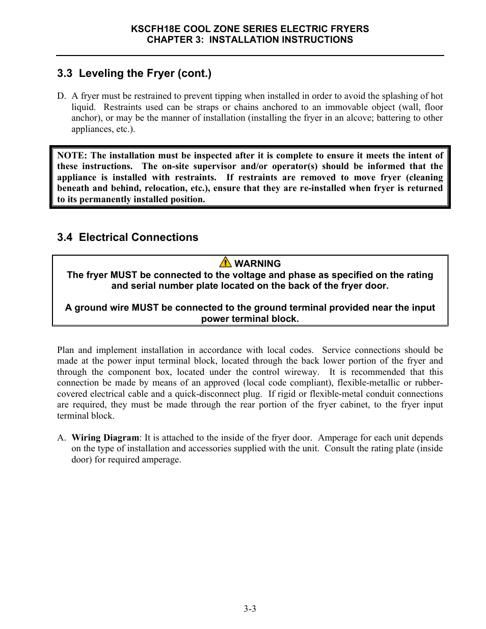 Frymaster FLYMASTER KSCFH18E User Manual | Page 14 / 58