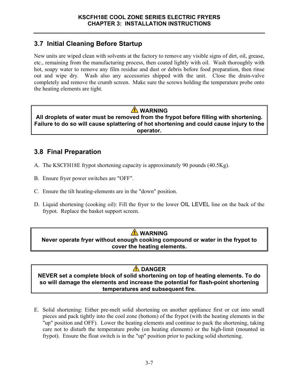Frymaster FLYMASTER KSCFH18E User Manual | Page 18 / 58