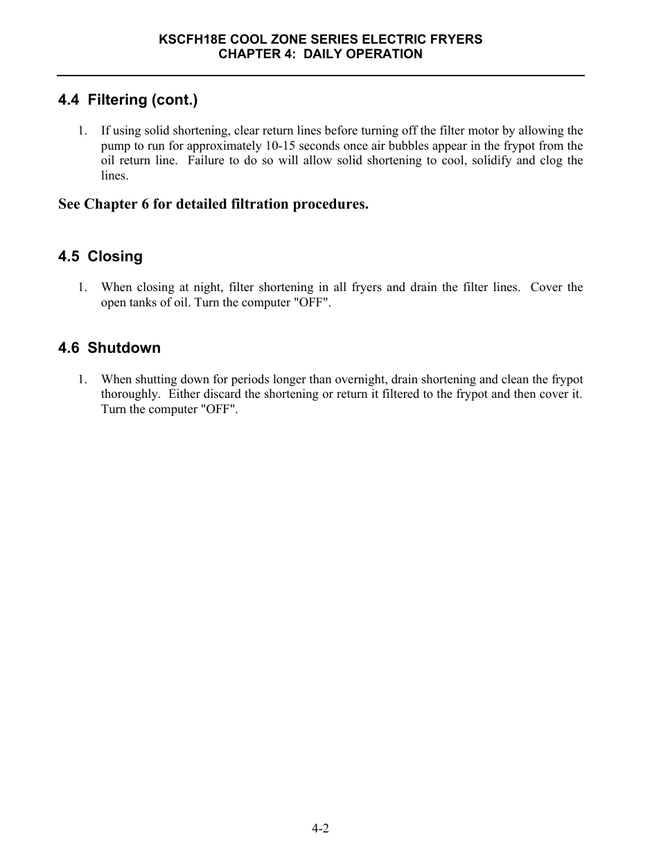 Frymaster FLYMASTER KSCFH18E User Manual | Page 21 / 58