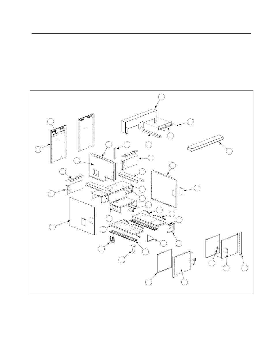 1 kscfh18e parts list, 1 cabinetry and related components | Frymaster FLYMASTER KSCFH18E User Manual | Page 44 / 58