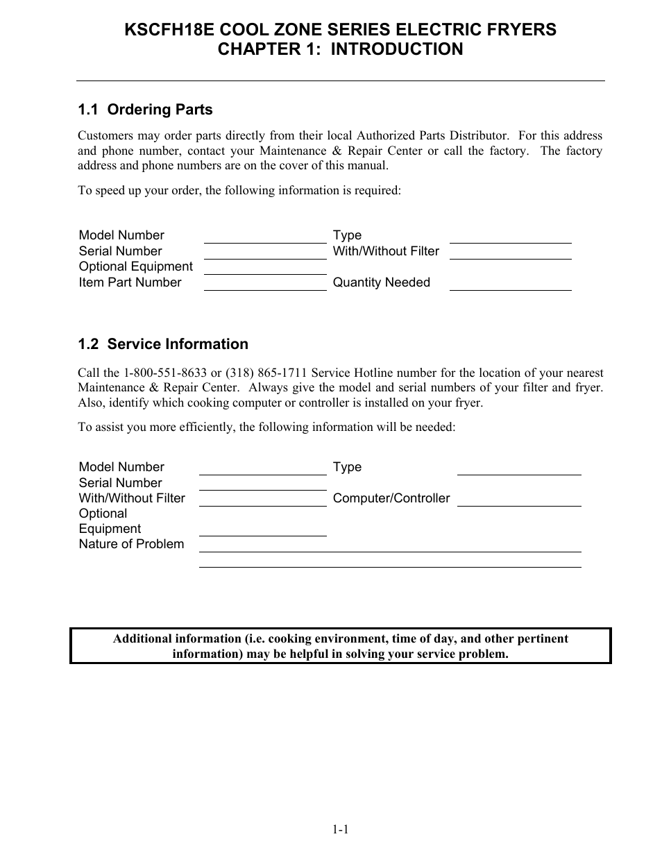 Frymaster FLYMASTER KSCFH18E User Manual | Page 5 / 58