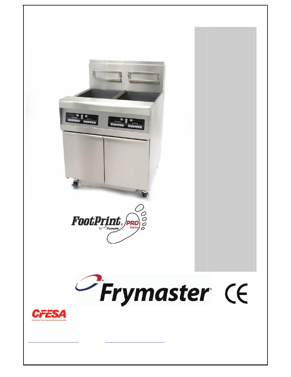 Frymaster FOOTPRINT 8195991 User Manual | 50 pages