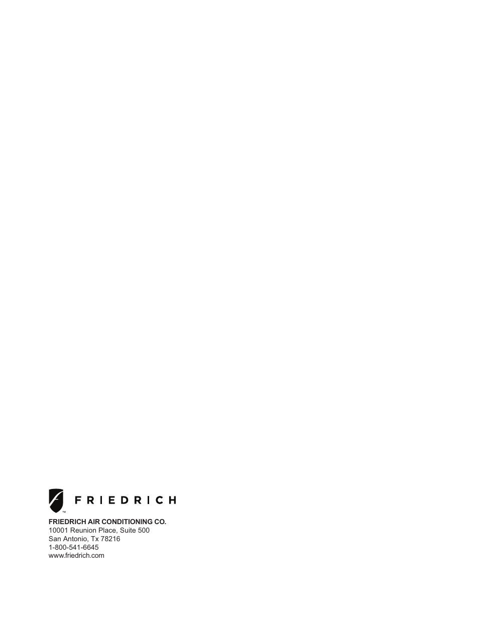 Friedrich 24,000 BTU/h User Manual | Page 72 / 72