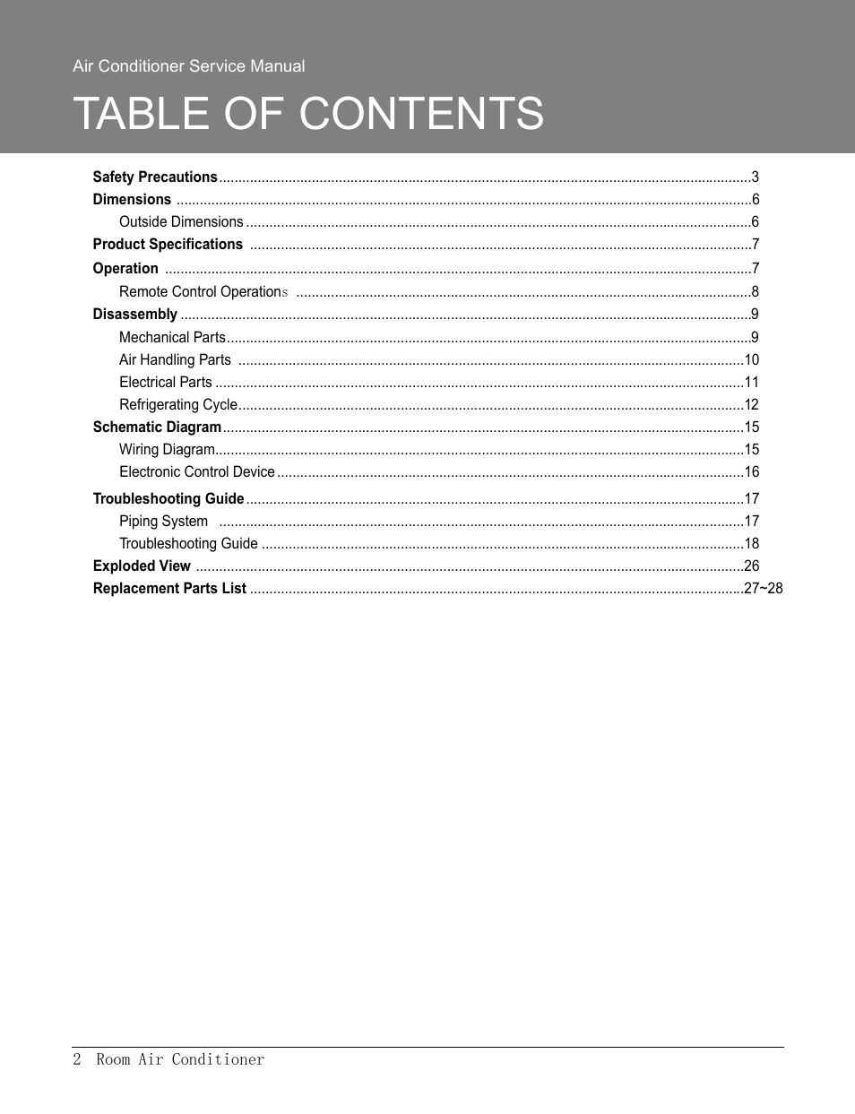 Friedrich CP06F10 User Manual | Page 2 / 29