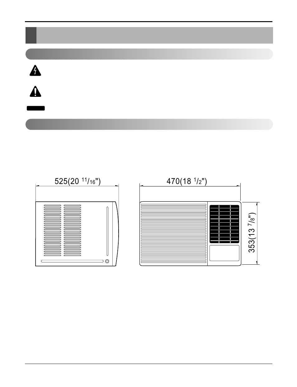 Dimensions | Friedrich CP06F10 User Manual | Page 6 / 29