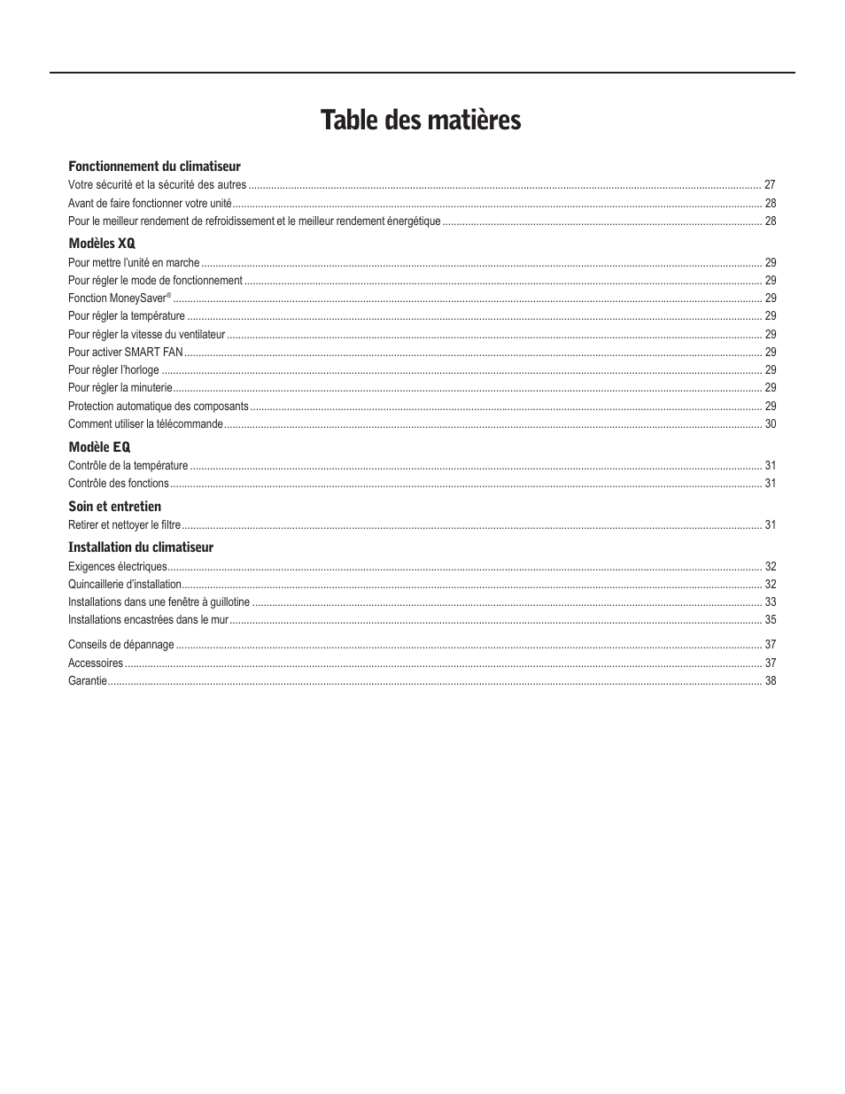 Friedrich X Star  EQ08 User Manual | Page 28 / 44