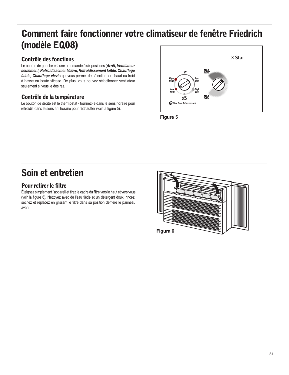 Soin et entretien | Friedrich X Star  EQ08 User Manual | Page 33 / 44